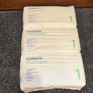 NWT Coterie diaper size 1 3 pack